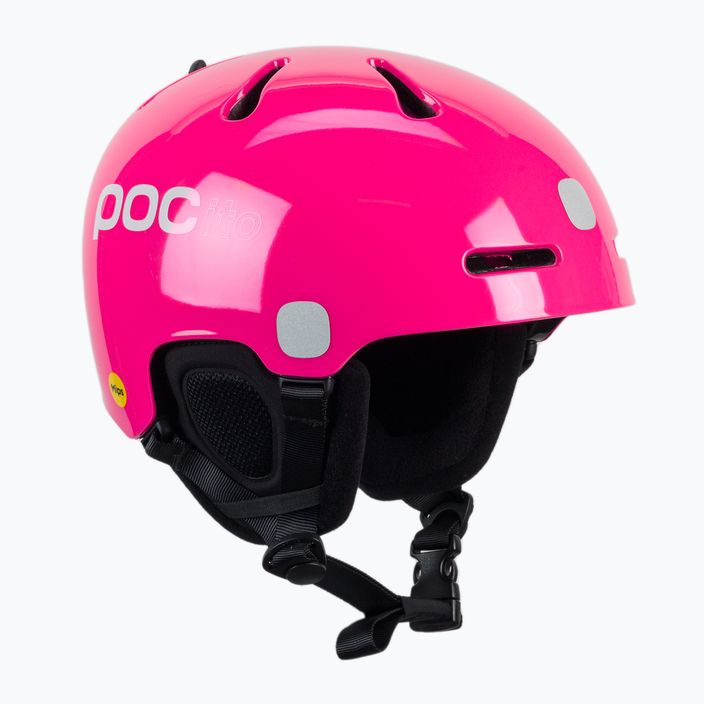 Casco da sci per bambini POC POCito Fornix MIPS rosa fluorescente