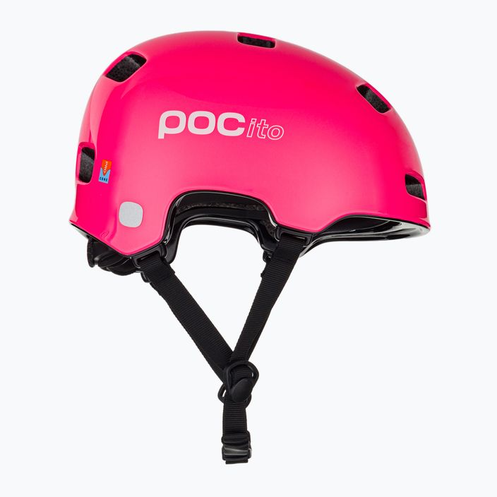 Casco da bici per bambini POC Pocito Crane MIPS rosa fluo 4