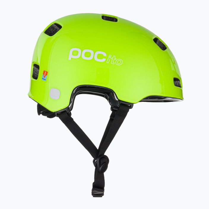 Casco da bici per bambini POC Pocito Crane MIPS giallo fluorescente/verde 4