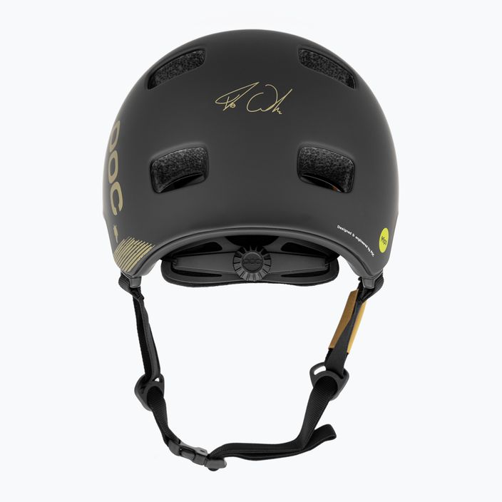 Casco bici POC Crane MIPS Fabio Ed. nero uranio opaco/oro 3