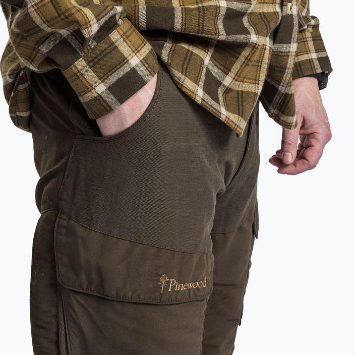 Pantaloni da uomo Pinewood Smaland in pelle scamosciata marrone chiaro con membrana 4