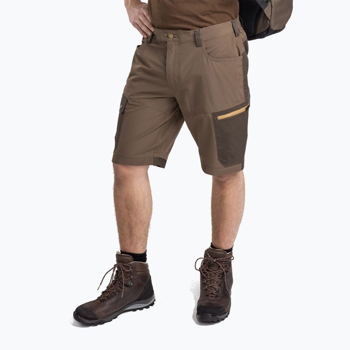 Pantaloncini da trekking da uomo Pinewood Finnveden Trail Hybrid earthbrown/d.olive