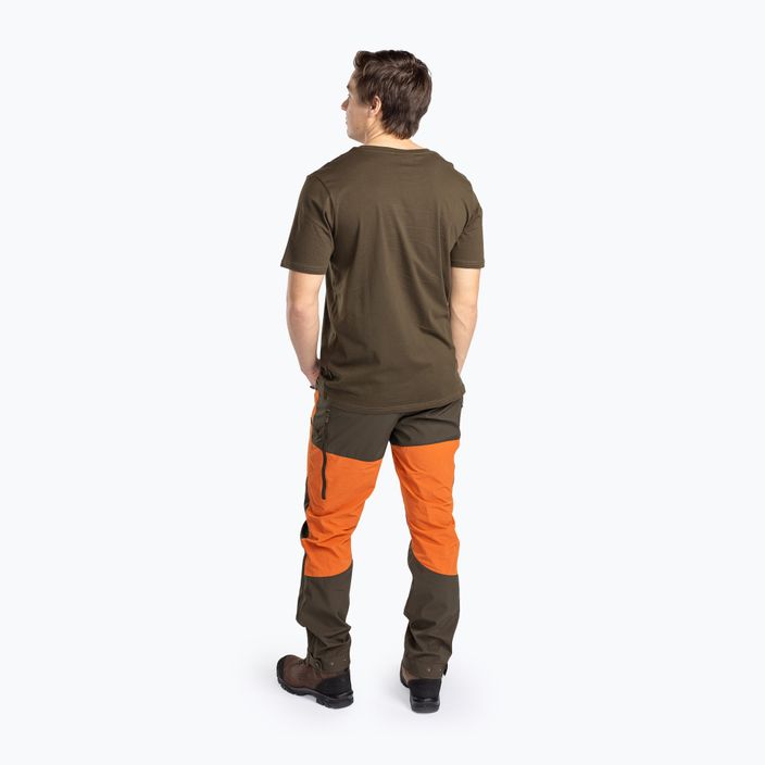 Pantaloni a membrana Pinewood Abisko da uomo b.orange/mossgreen 3