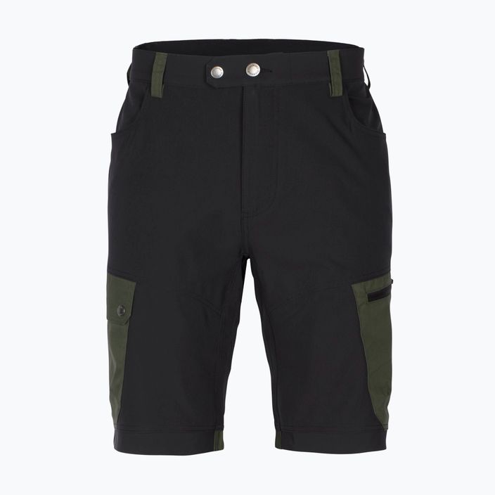 Pantaloncini da trekking Pinewood Finnveden Trail Hybrid nero/verde muschio da uomo 4