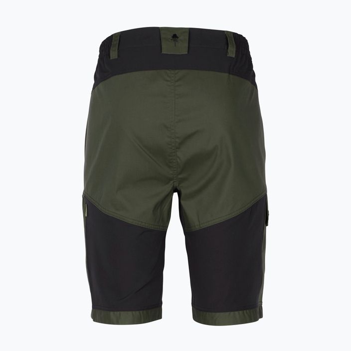 Pantaloncini da trekking Pinewood Finnveden Trail Hybrid nero/verde muschio da uomo 5