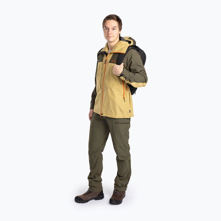 Giacca antipioggia Pinewood Abisko Trekking 3L da uomo, colore fieno dorato/verde muschio 8