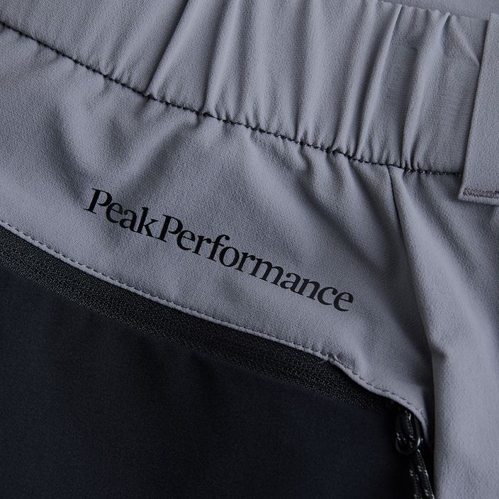 Pantaloncini Peak Performance Stretch Trek da uomo, grigio/nero, silenziosi 6