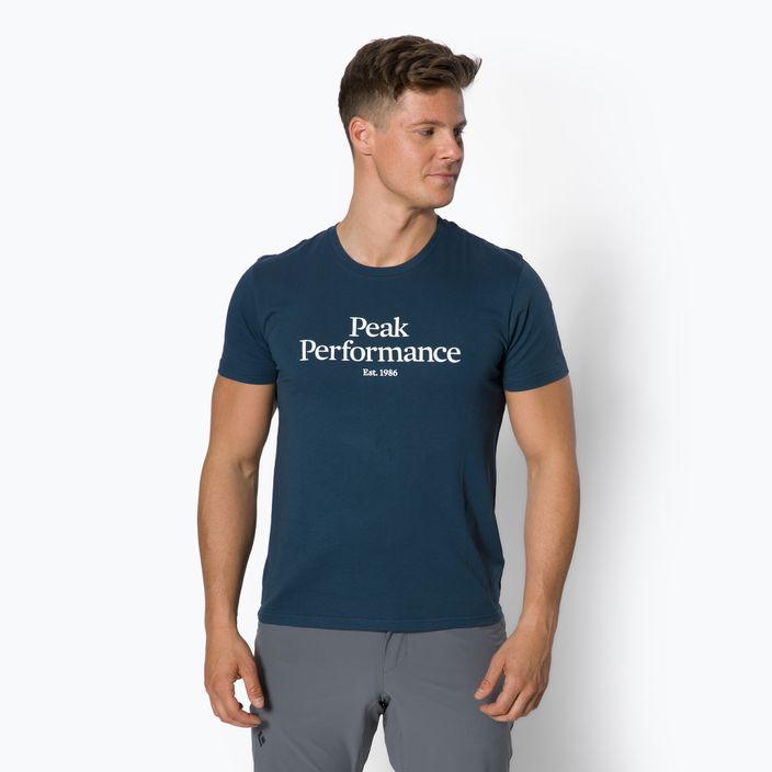 Camicia da trekking Peak Performance Original da uomo in acciaio blu