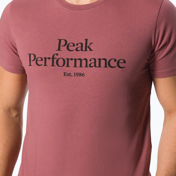 Camicia da trekking da uomo Peak Performance Original rosa marrone 4