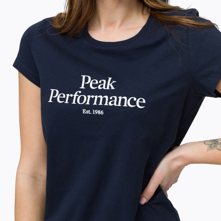 Maglietta da trekking da donna Peak Performance Original 2022 blu shadow 4