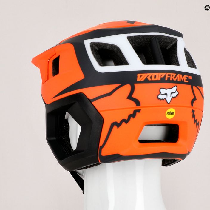 Casco da bici Fox Racing Dropframe Pro Dvide arancione 13