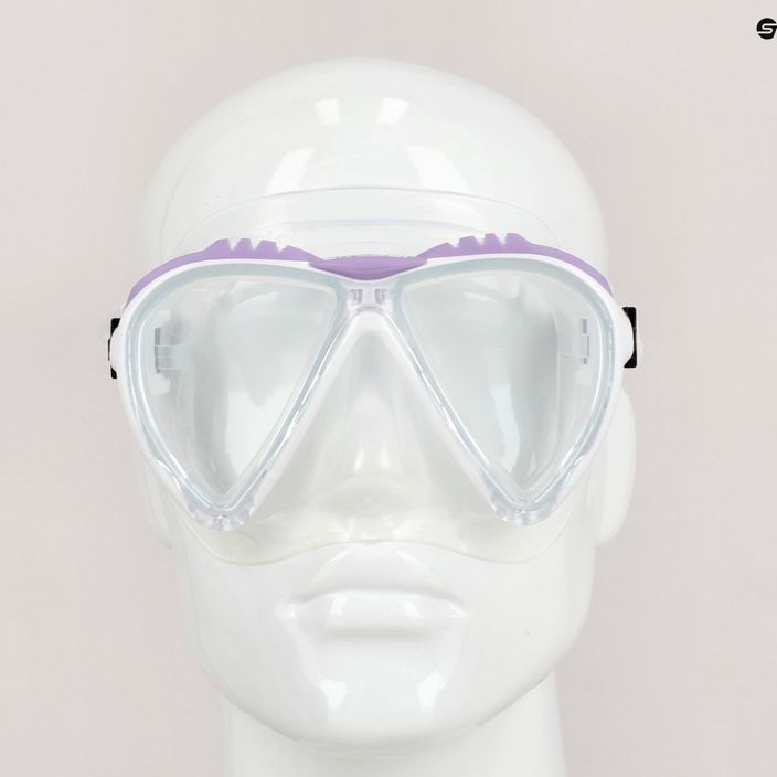Maschera subacquea Cressi Lince trasparente/bianco/lilla 7