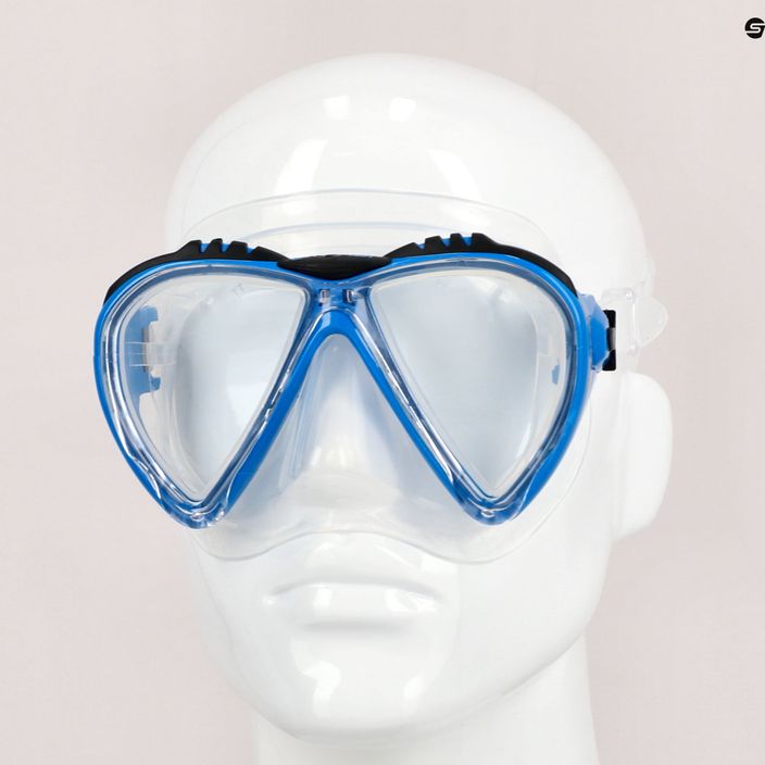 Maschera subacquea Cressi Lince trasparente/blu 7