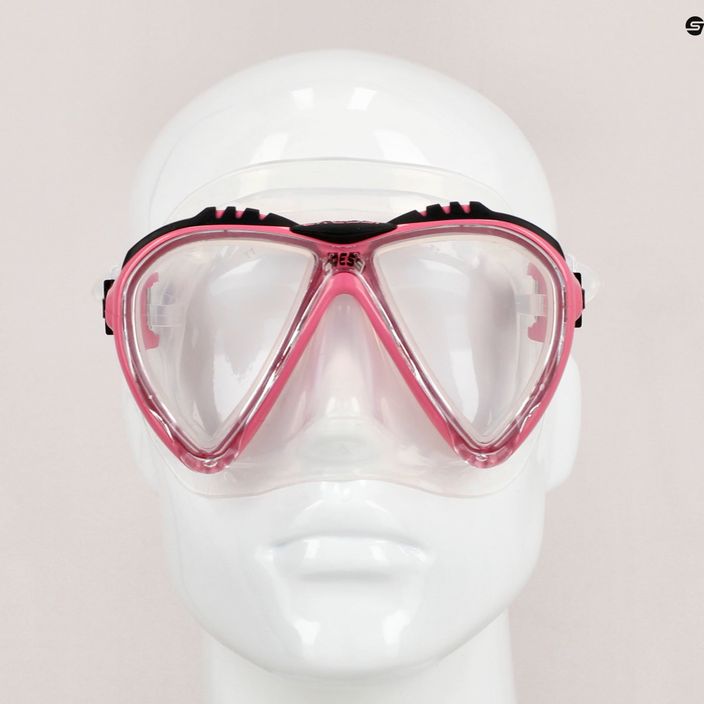 Maschera subacquea Cressi Lince trasparente/rosa 7