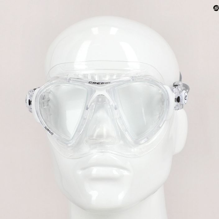 Maschera subacquea Cressi Nano crystal/white 7