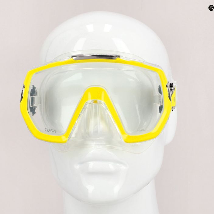 Maschera subacquea TUSA Freedom Elite bianco/giallo 7