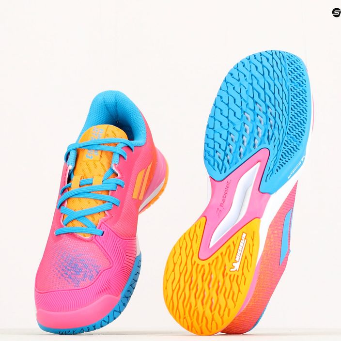 Babolat 21 Jet Mach 3 AC scarpe da tennis rosa caldo per bambini 9
