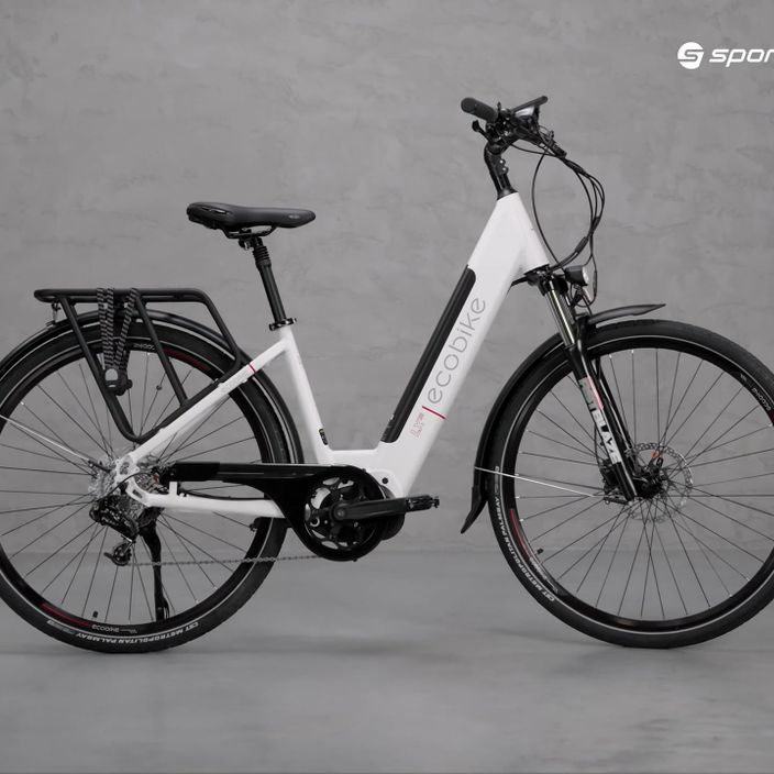 Bicicletta elettrica EcoBike LX300 48V 10,4Ah 499,2Wh X300 Greenway bianco 26