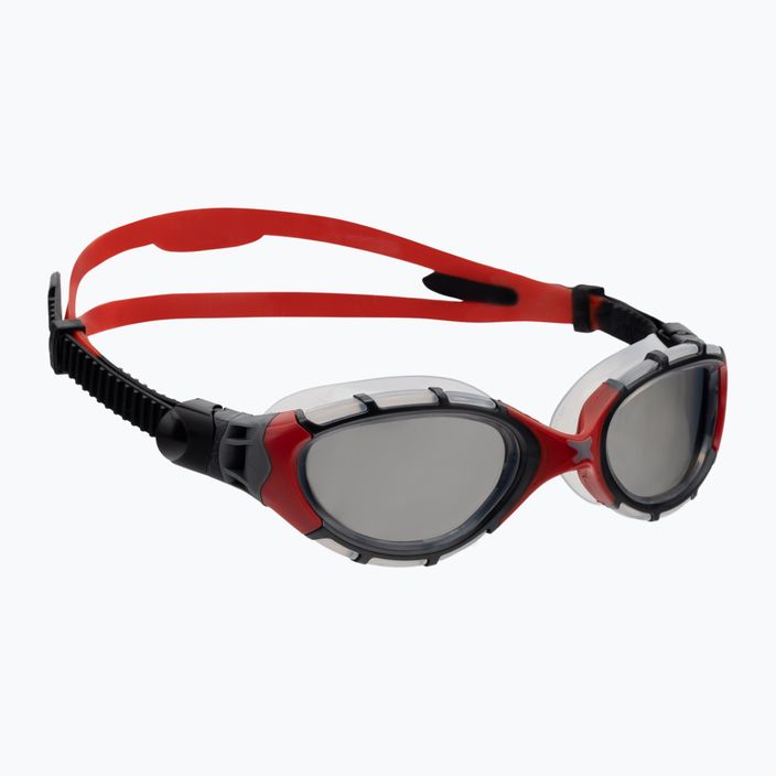 Occhiali da nuoto Zoggs Predator Flex Titanium clear/red/mirrored smoke