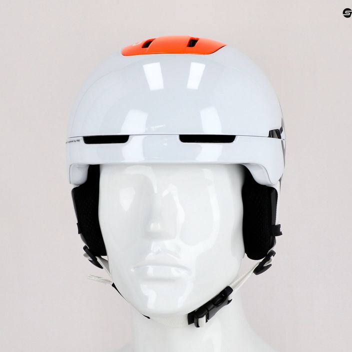POC Obex BC MIPS casco da sci bianco idrogeno/arancio fluorescente avip 17