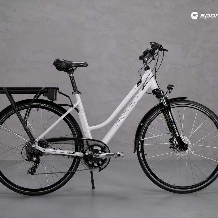 Bicicletta elettrica da donna Romet Gazela RM 1 36V 12Ah 440Wh bianco/nero 17
