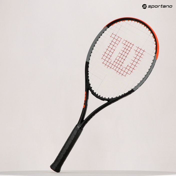 Racchetta da tennis Wilson Burn 100 V4.0 nero e arancione WR044710U 14