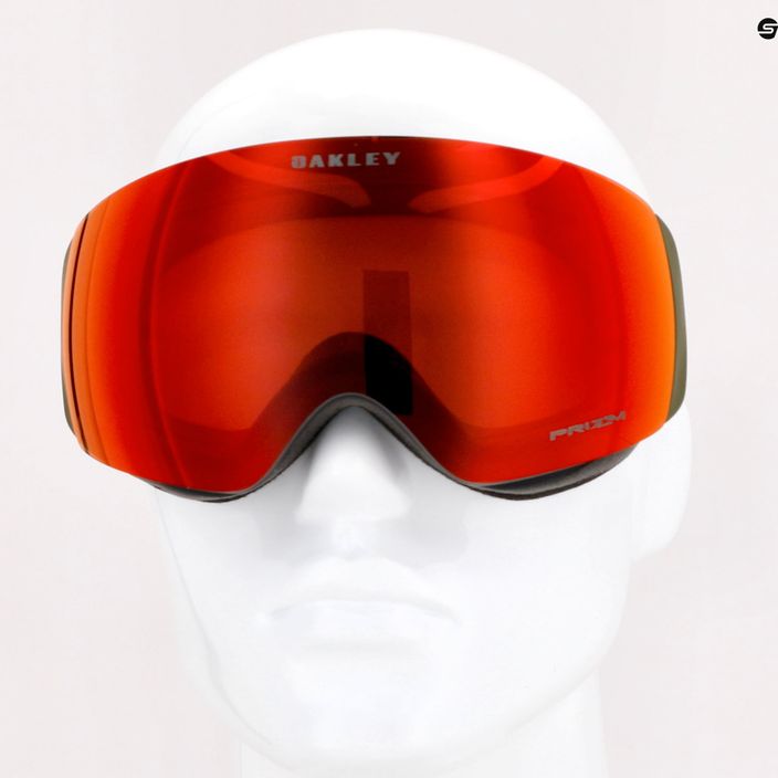 Oakley Flight Deck M spazzola scura crystal/prizm snow torch iridium occhiali da sci 8