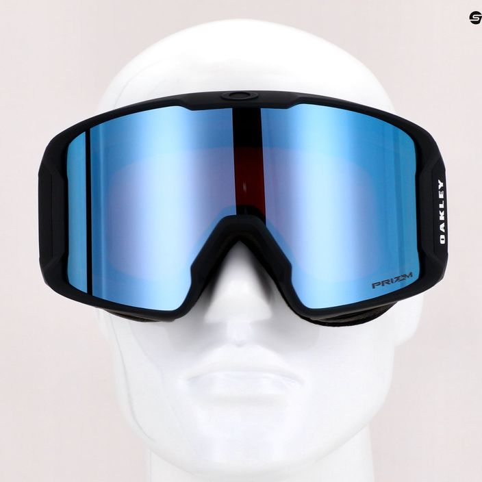 Oakley Line Miner L nero opaco/prizm snow sapphire iridium occhiali da sci 8