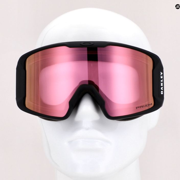 Oakley Line Miner M nero opaco/prizm snow hi pink iridium occhiali da sci 7