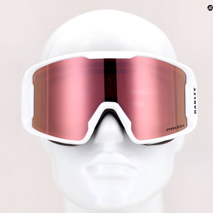 Occhiali da sci Oakley Line Miner M bianco opaco/prizm oro rosa iridium 7