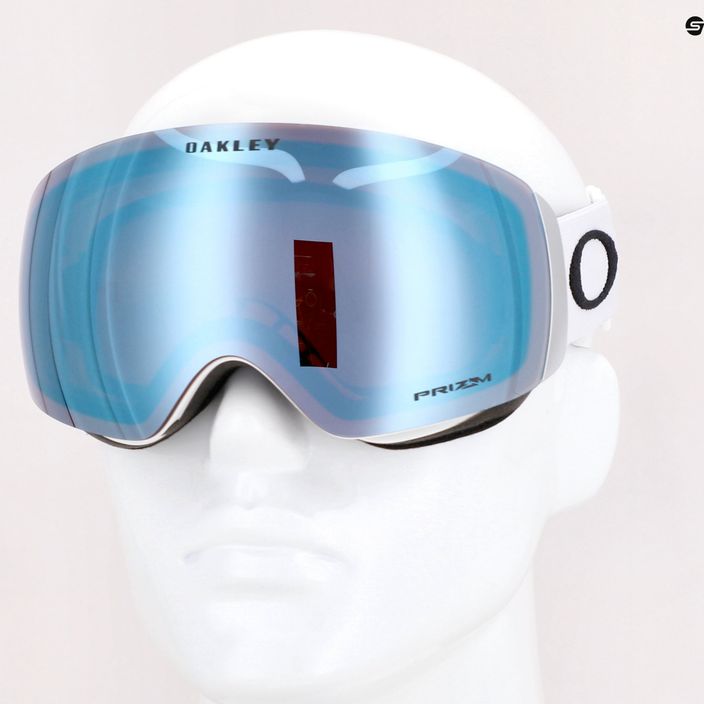 Occhiali da sci Oakley Flight Deck M bianco opaco/prizm snow sapphire iridium 7