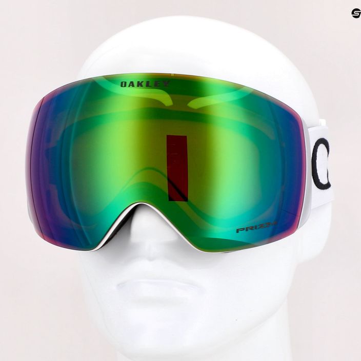 Occhiali da sci Oakley Flight Deck L bianco opaco/prizm snow jade iridium 7