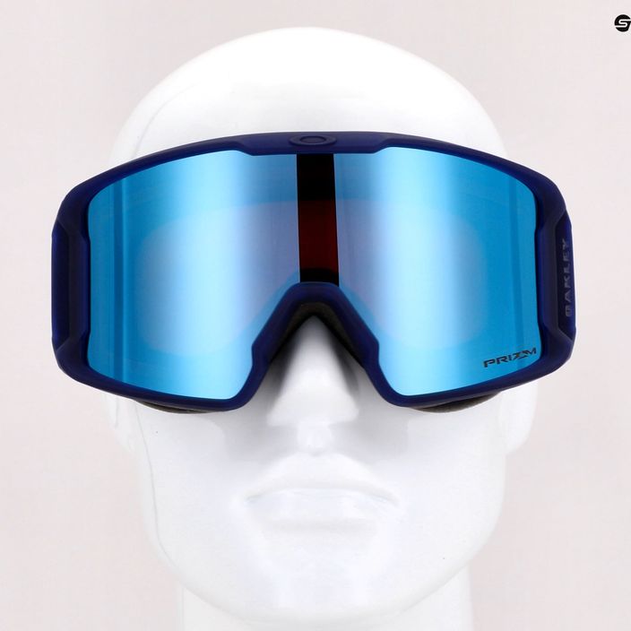 Oakley Line Miner M navy aura/prizm snow sapphire iridium occhiali da sci 7