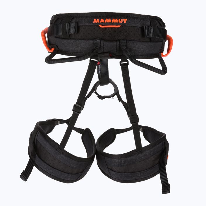 Imbracatura da arrampicata Mammut Ophir 4 Slide nera/arancione di sicurezza