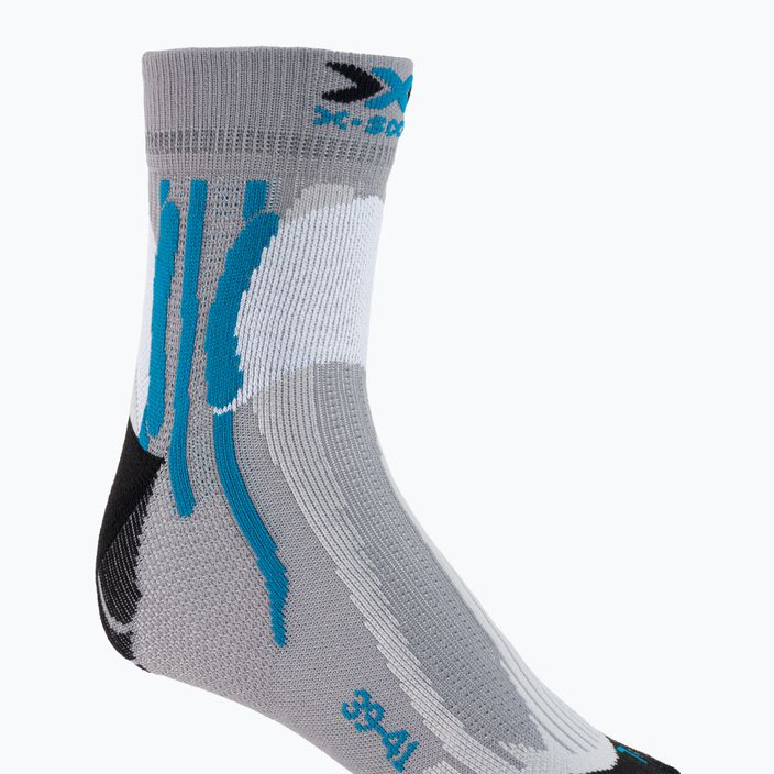X-Socks Run Speed Two calzini da corsa grigio perla/nero opale 4