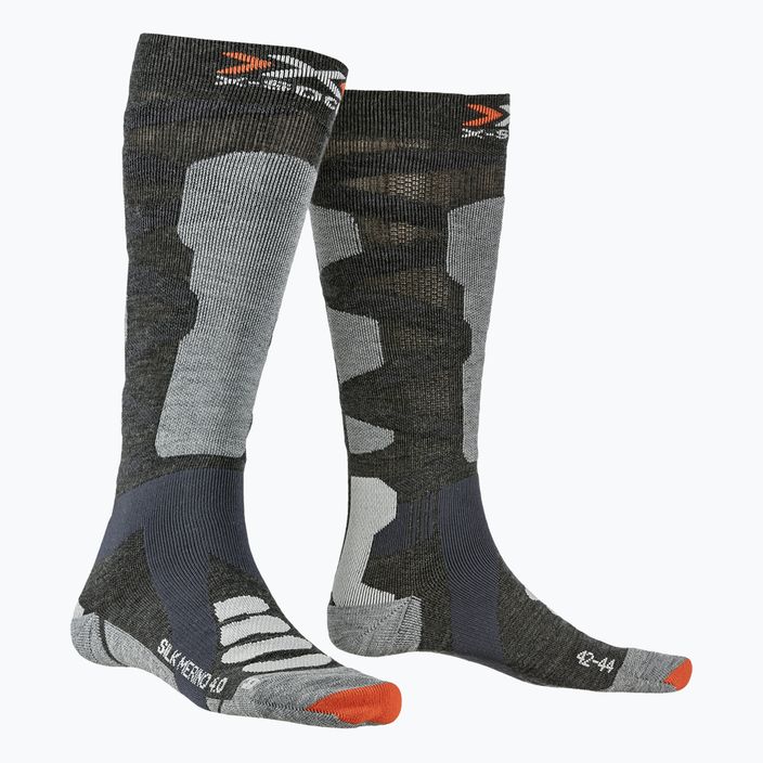 X-Socks Ski Silk Merino 4.0 antracite melange/grigio melange calze da sci 4