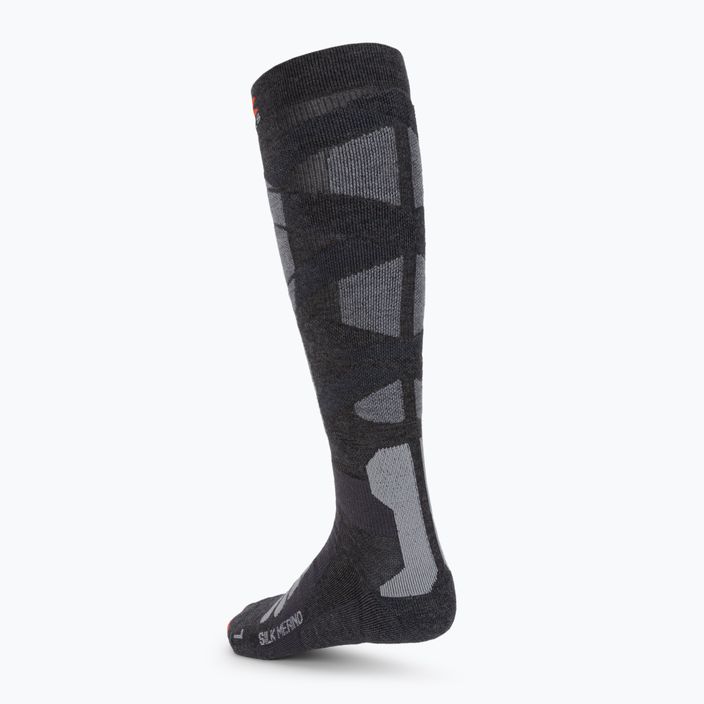 X-Socks Ski Silk Merino 4.0 antracite melange/grigio melange calze da sci 2