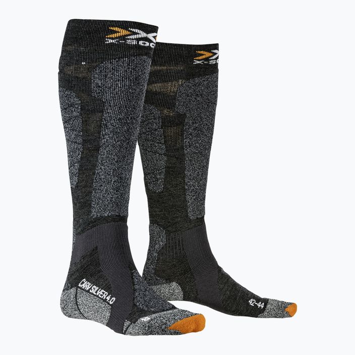X-Socks Carve Silver 4.0 calze da sci antracite melange/nero melange 4