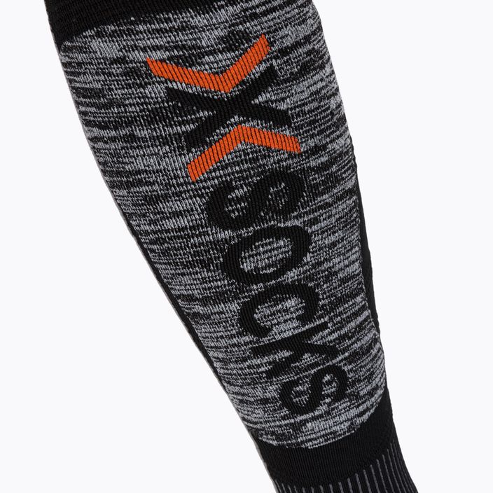 X-Socks Ski Energizer Lt 4.0 nero/grigio pietra melange calze da sci 3