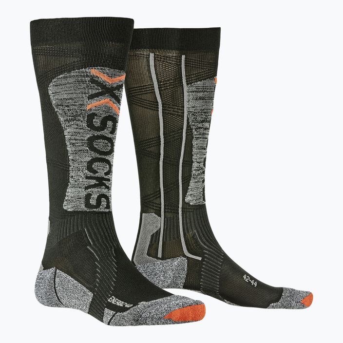 X-Socks Ski Energizer Lt 4.0 nero/grigio pietra melange calze da sci 4