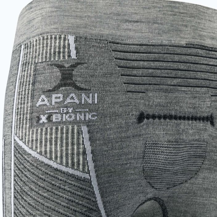 Pantaloni termici X-Bionic Apani 4.0 Merino da uomo nero/grigio/bianco 3