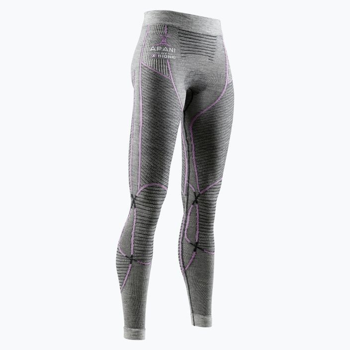 Pantaloni termici da donna X-Bionic Apani 4.0 Merino nero/grigio/rosa 5