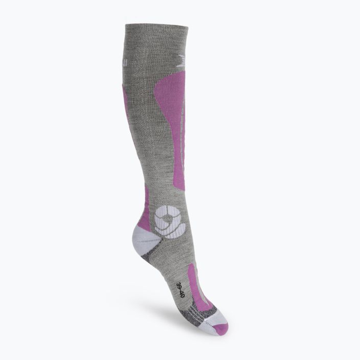 Calze da sci da donna X-Socks Apani Wintersports grigio/viola