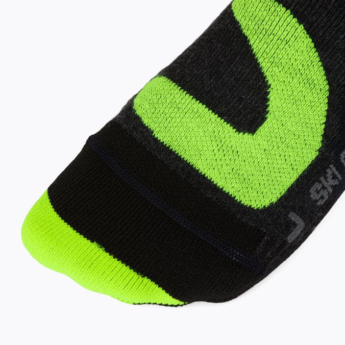 X-Socks Ski Control 4.0 calze da sci antracite melange/giallo pitone 3