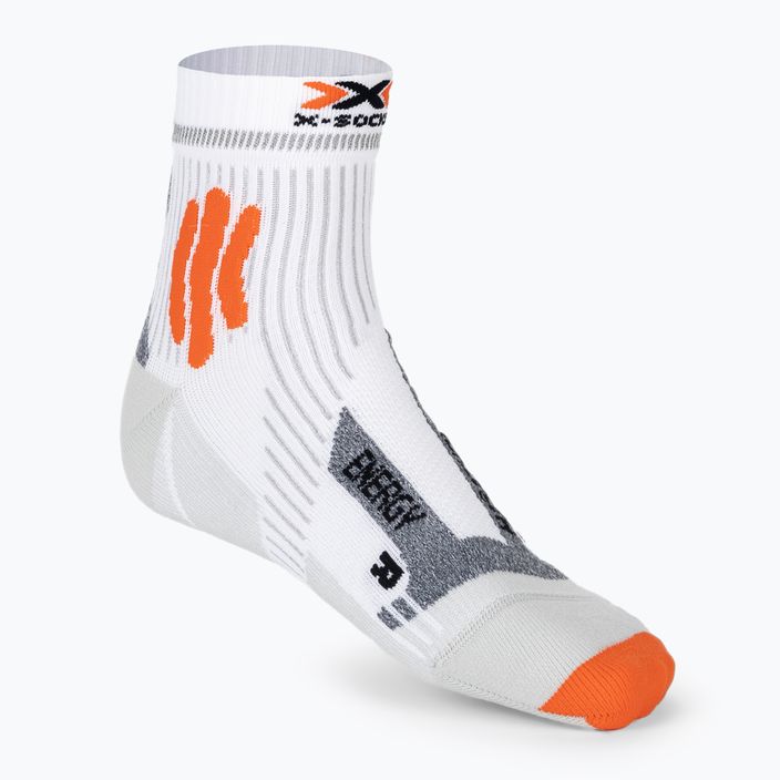 Calzini da corsa X-Socks Marathon Energy 4.0 da uomo, bianco artico/arancione 2