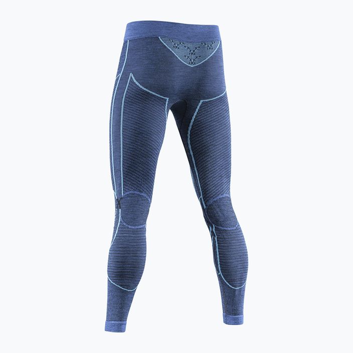 Pantaloni termici X-Bionic Merino da uomo blu oceano scuro/cielo 2
