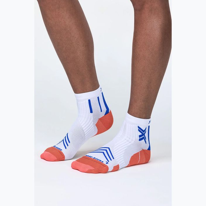 Calzini da corsa X-Socks Run Expert Ankle da uomo bianco/arancio/blu Twyce 2