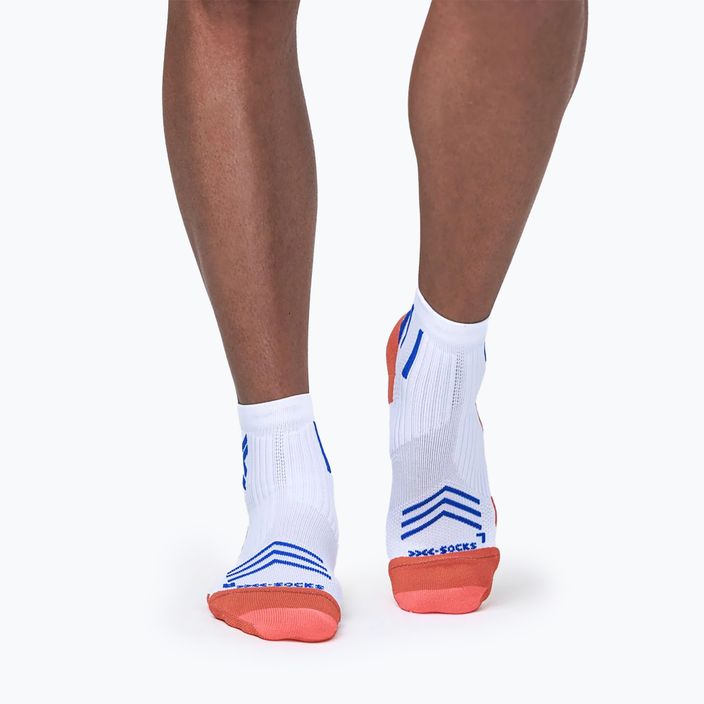 Calzini da corsa X-Socks Run Expert Ankle da uomo bianco/arancio/blu Twyce 3
