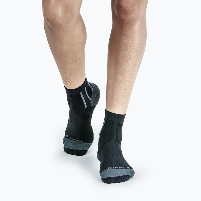 Calzini da corsa X-Socks Run Perform Ankle da uomo, nero/carbone 2