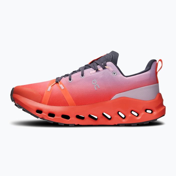 Scarpe da corsa impermeabili da donna On Running Cloudsurfer Trail malva/flame 3